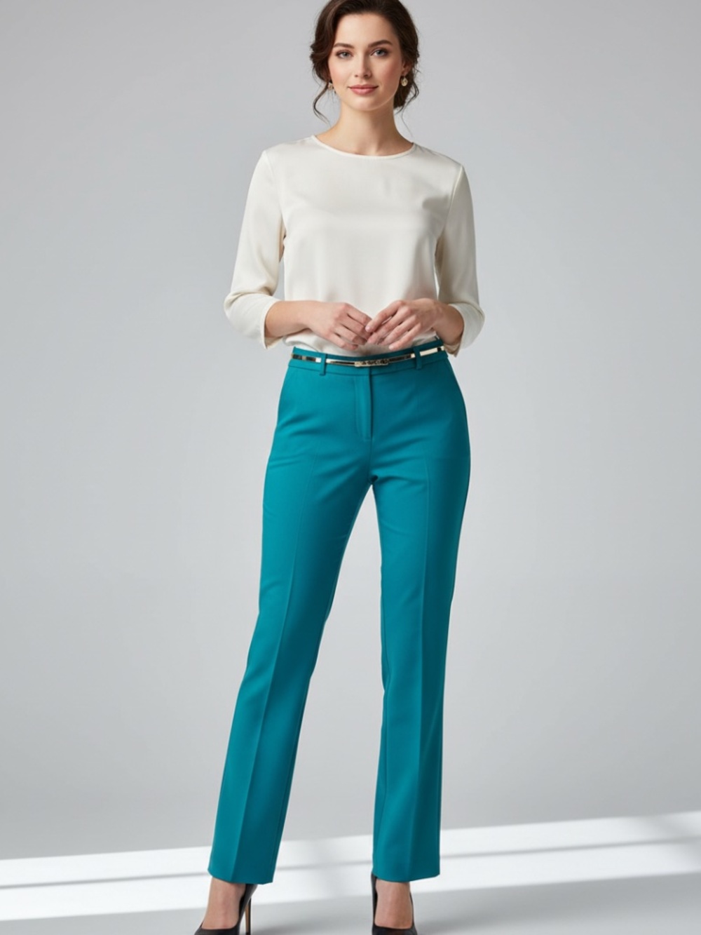 NWT Calvin Klein teal dress pants 4